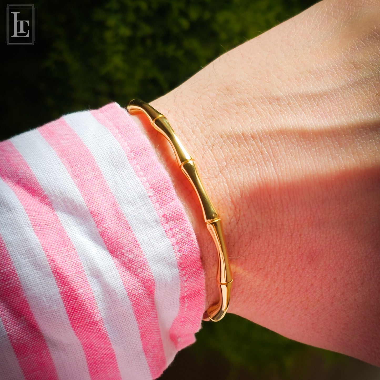Gold florentine Bambù bracelet