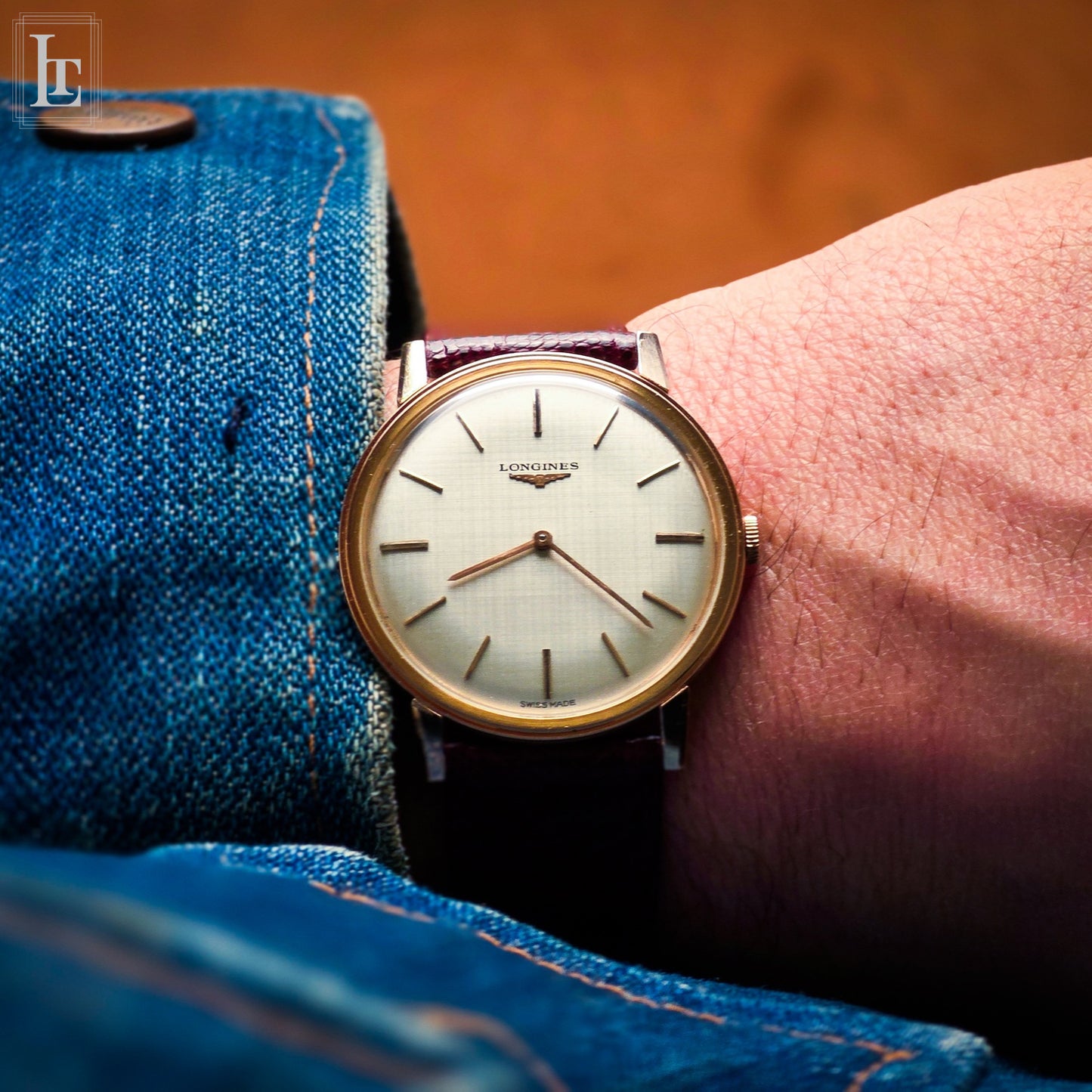 Longines classic linen gold