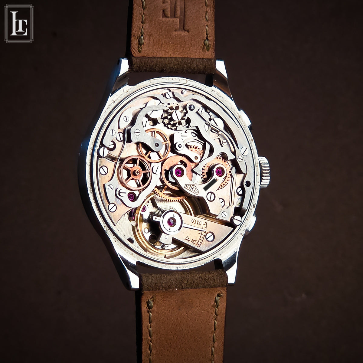 Cronografo Heuer galvanico argento Ref. 347