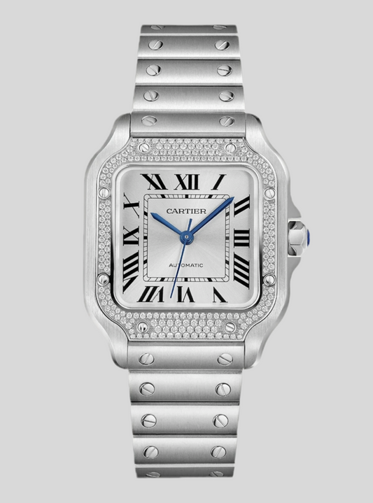 Cartier Santos Automatico diamanti taglio brillante