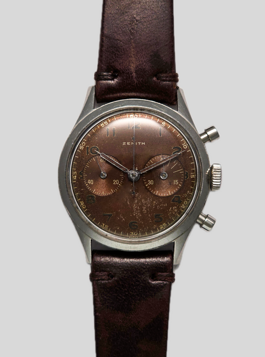 Zenith cronografo EP militare marrone