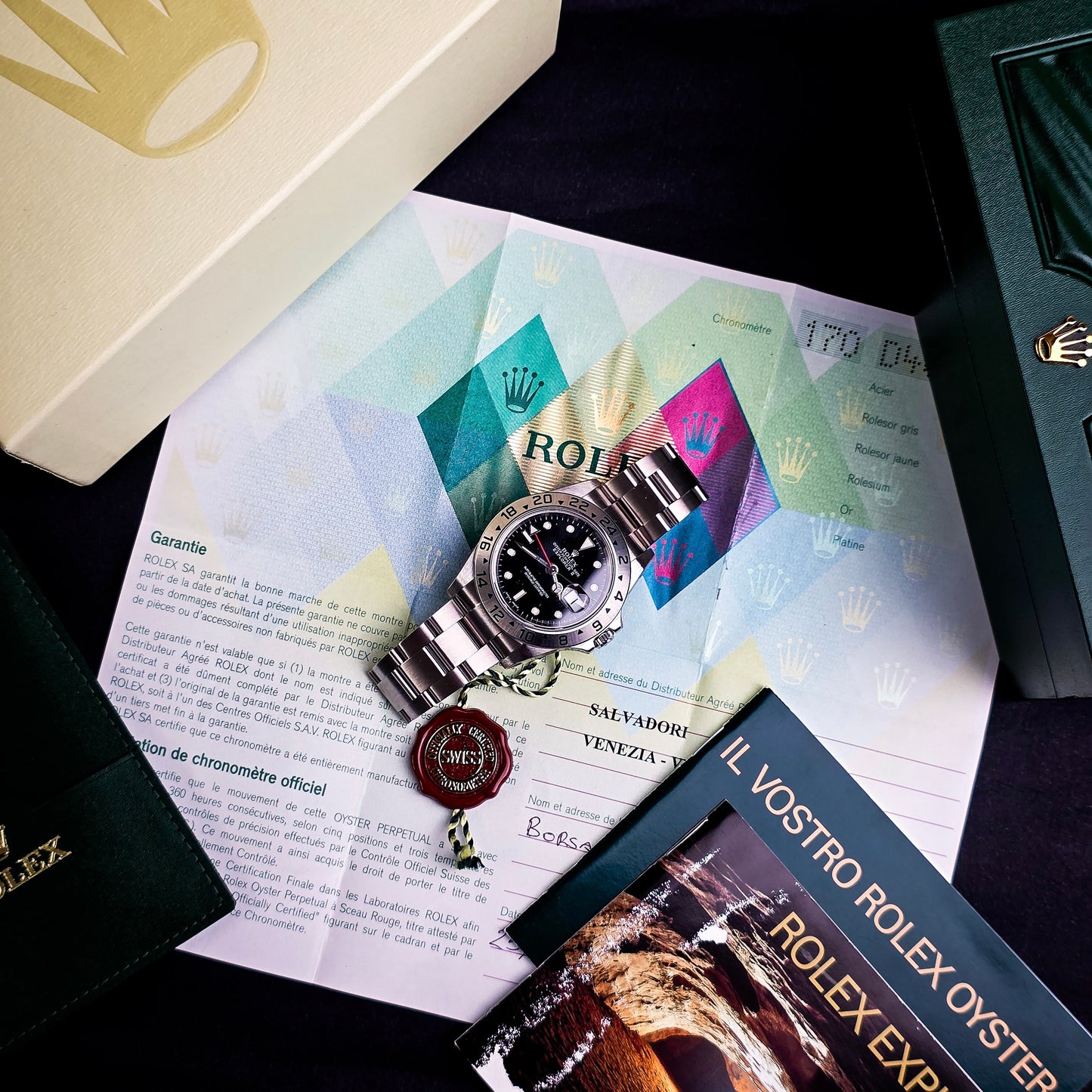 Rolex Explorer II nero b&p NOS