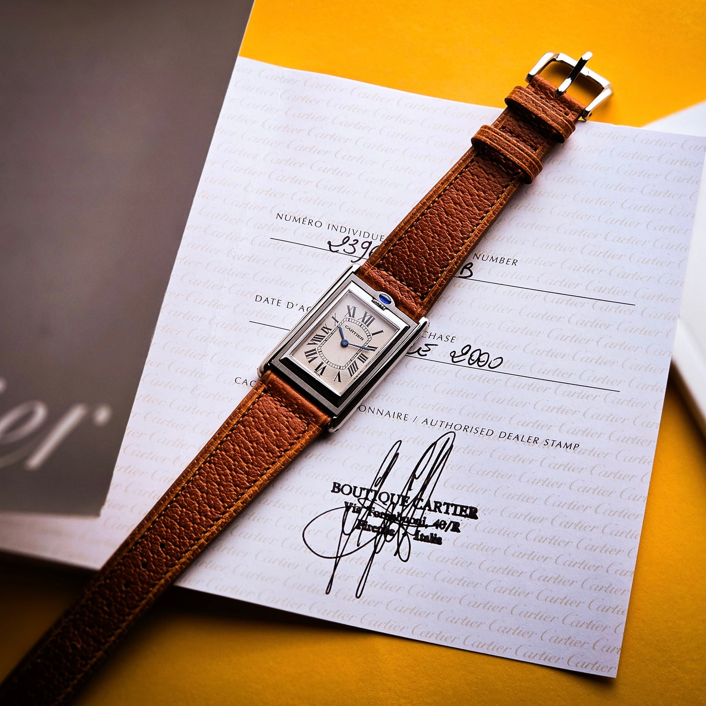Cartier Tank Basculante Ref. 2390 Full Set