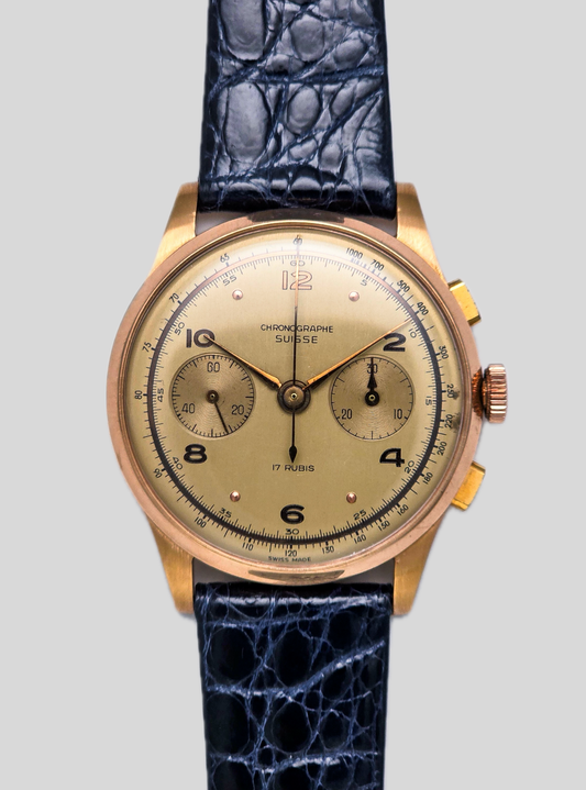Chronographe Suisse gold chronograph