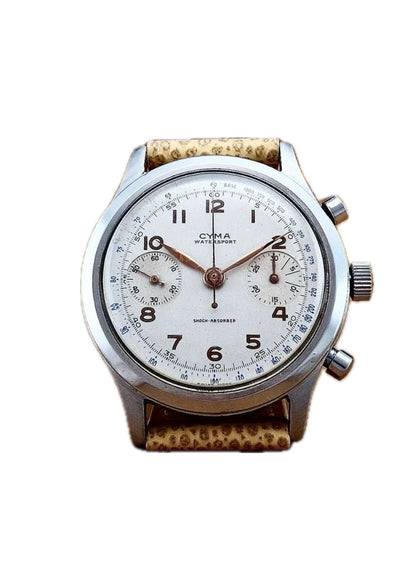 Cyma chronograph clamshell