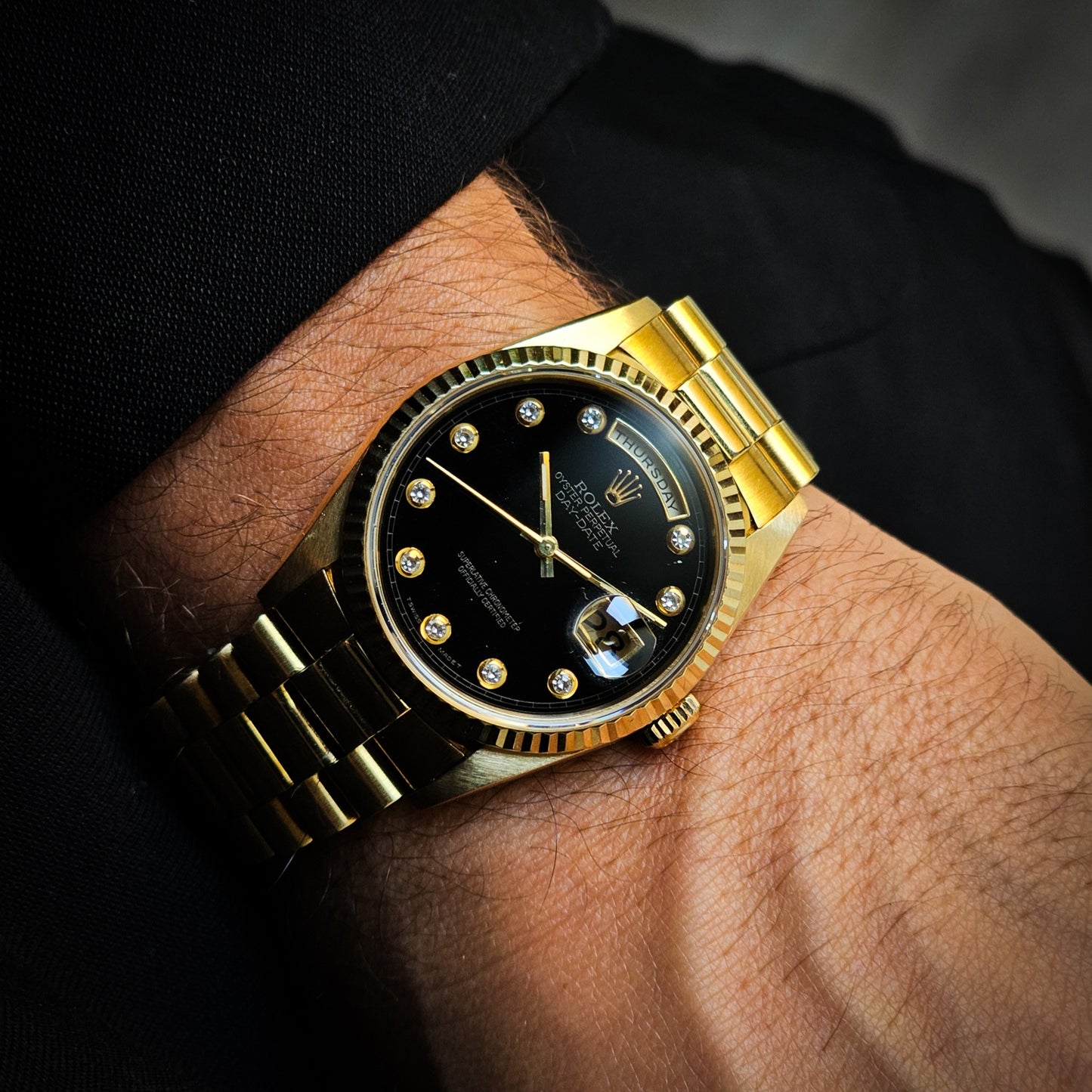 Rolex DayDate 18238 Onyx Pinball