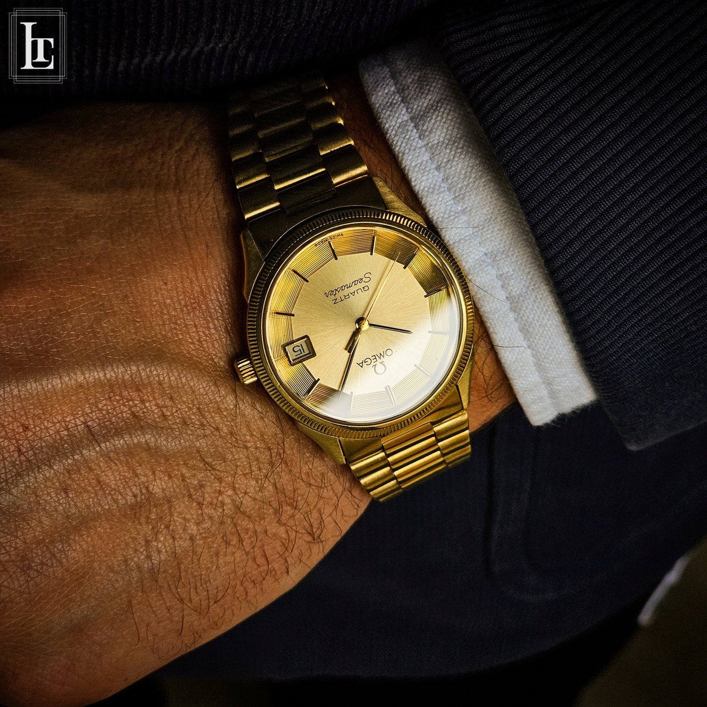 Omega Seamaster Quartz Full Gold