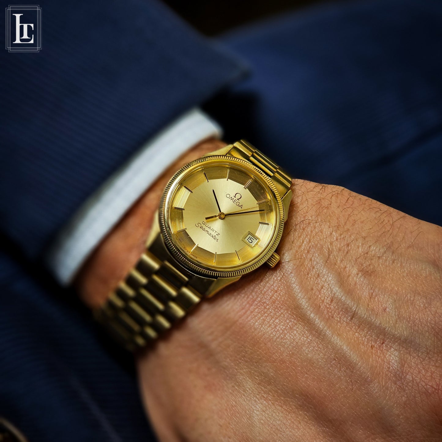 Omega Seamaster Quartz Full Gold