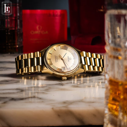 Omega Seamaster Quartz Full Gold