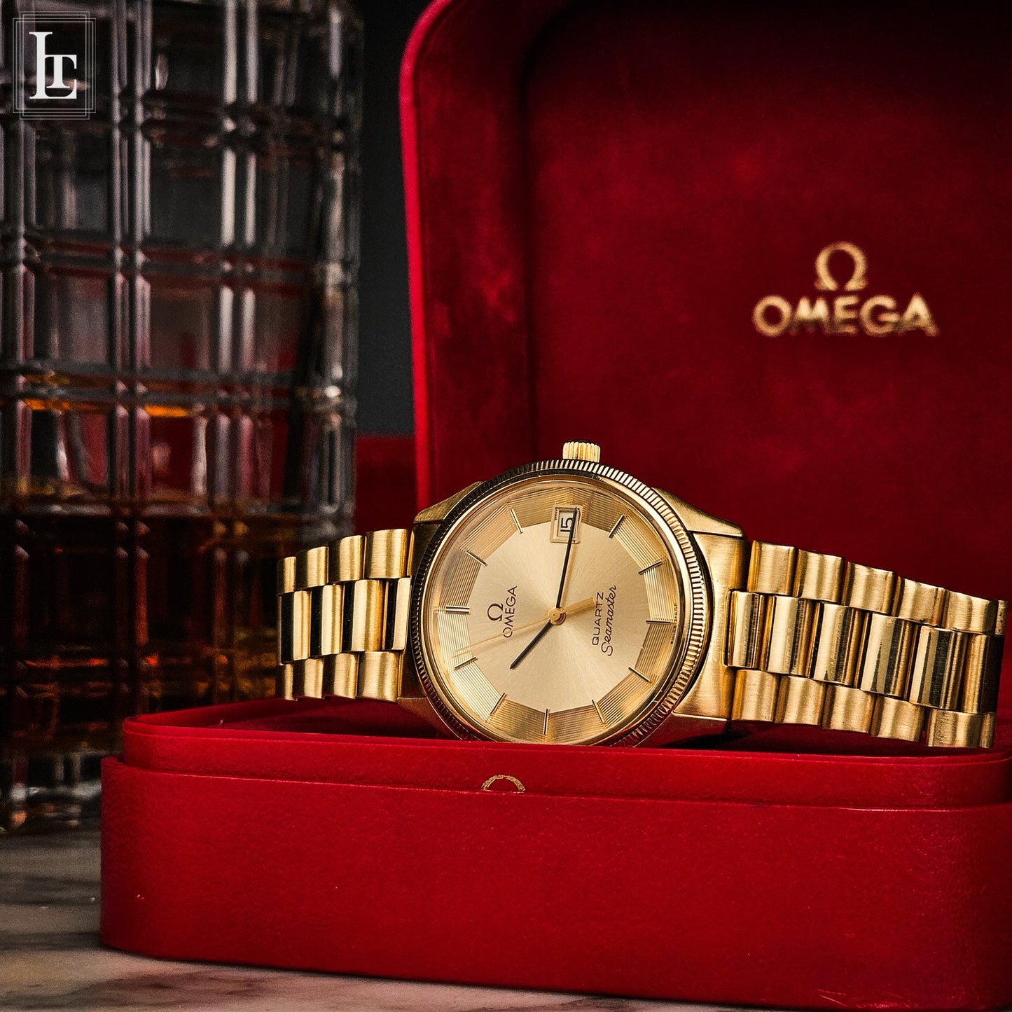 Omega Seamaster Quartz Full Gold