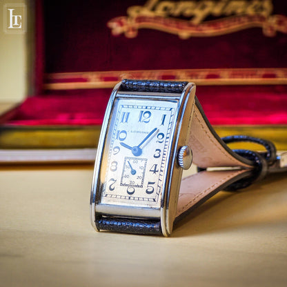 Longines rectangular steel vintage