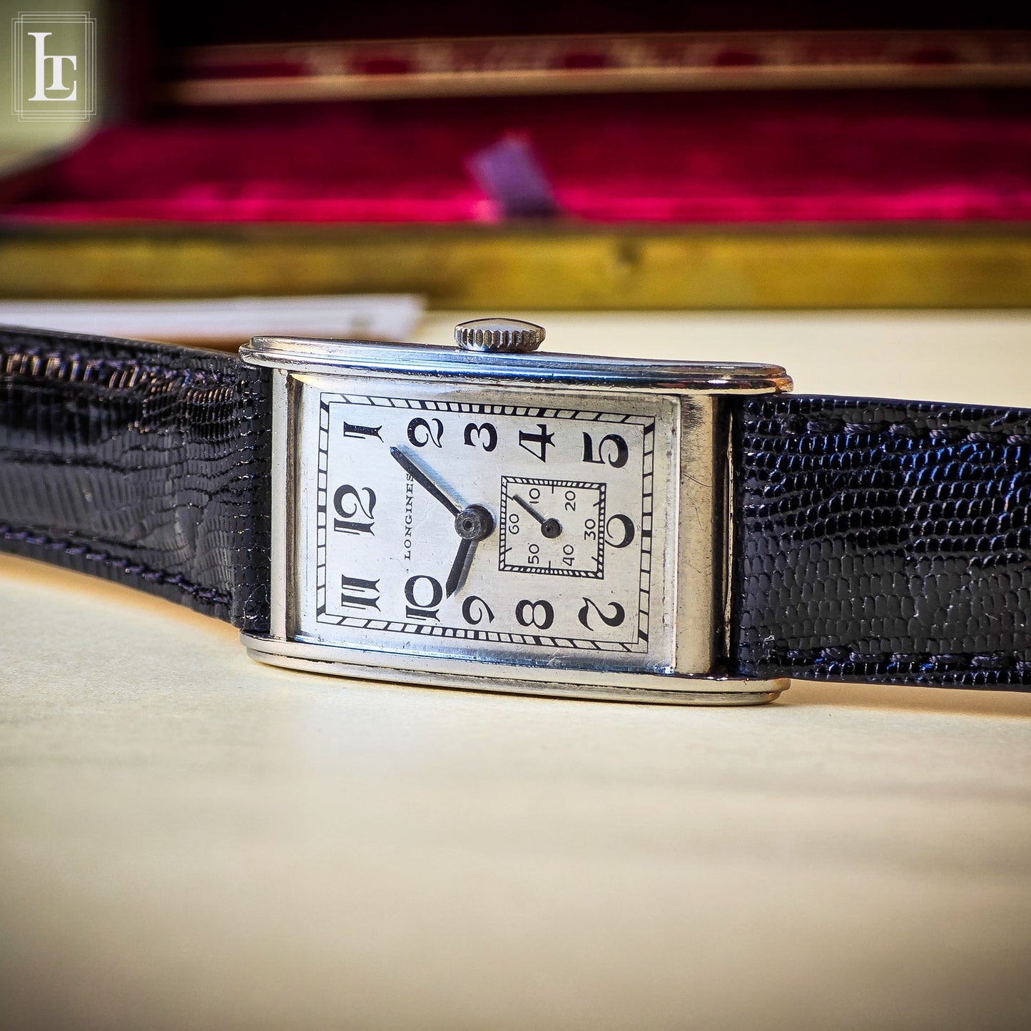 Longines rectangular steel vintage