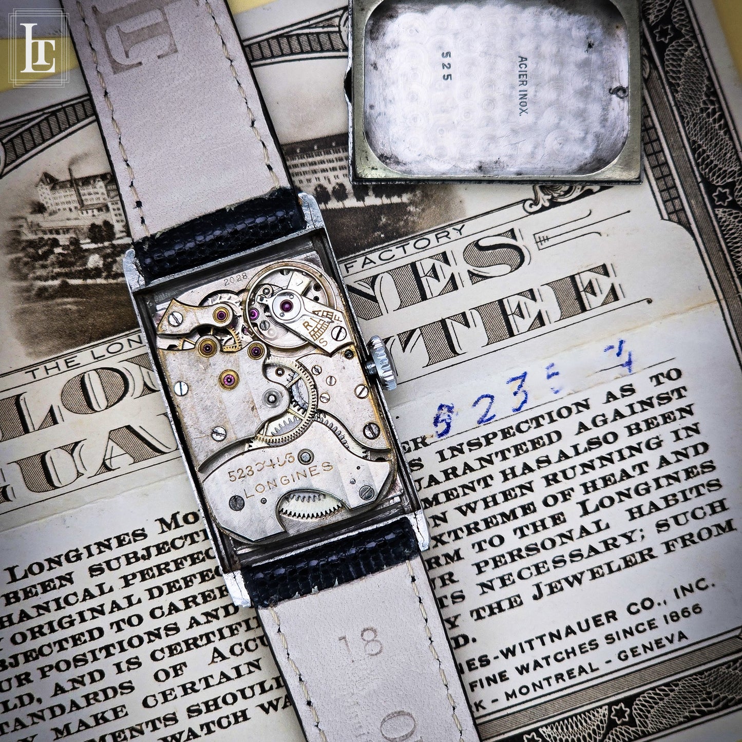 Longines rettangolare acciaio vintage