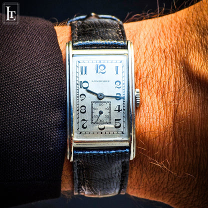 Longines rectangular steel vintage