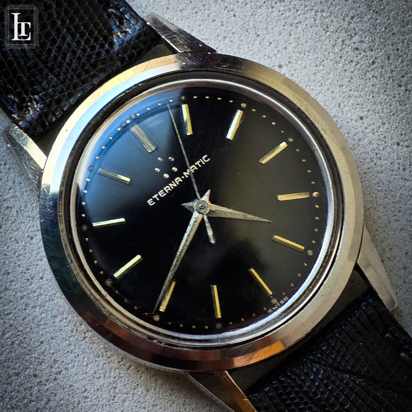 Eterna Matic black gilt dress