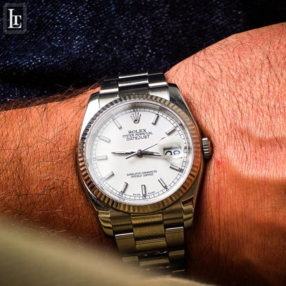 Rolex Datejust 116234 b&p bianco