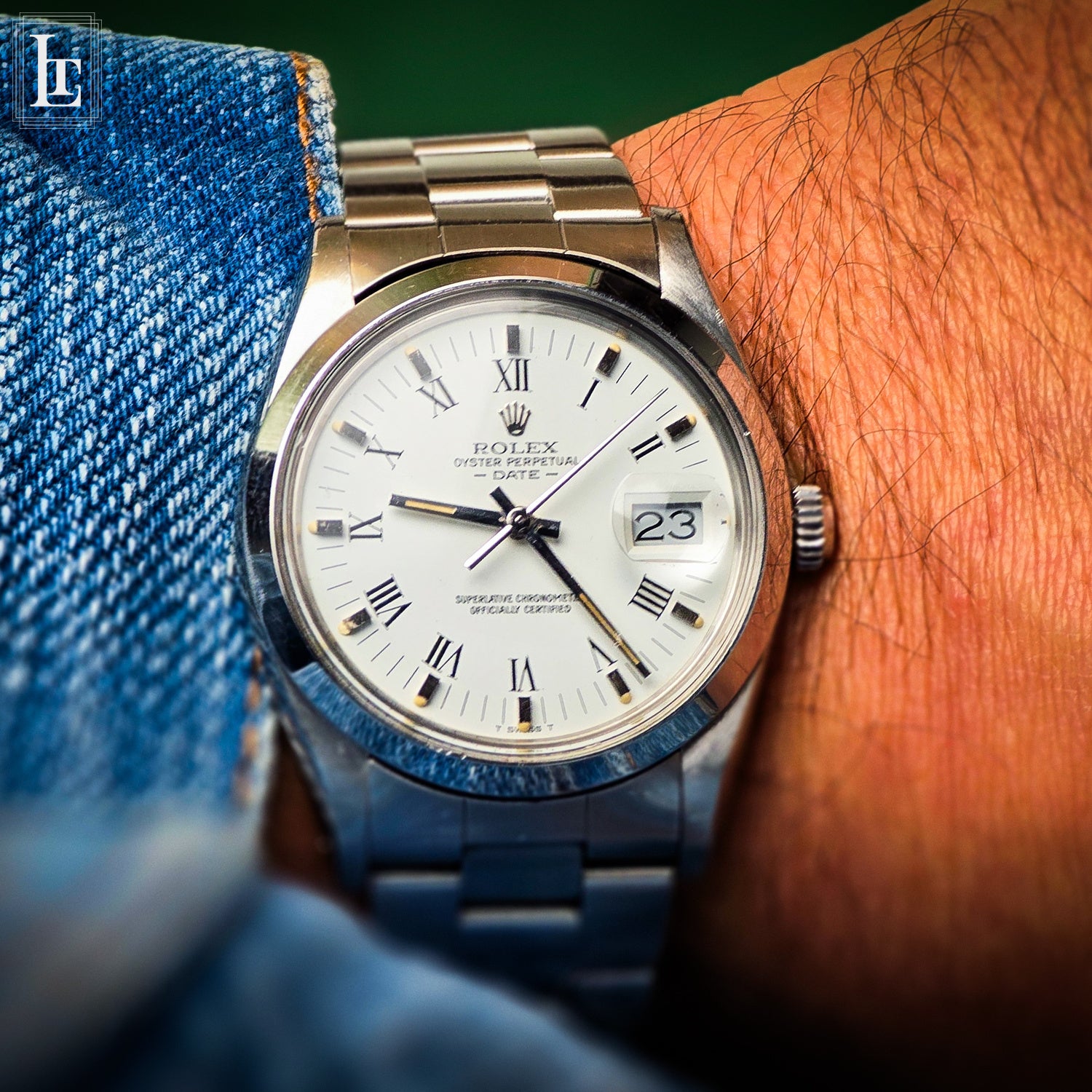 ROLEX OYSTER PERPETUAL DATE 本体 Rolex Date ref.15000 white roman – Luxo Time Firenze