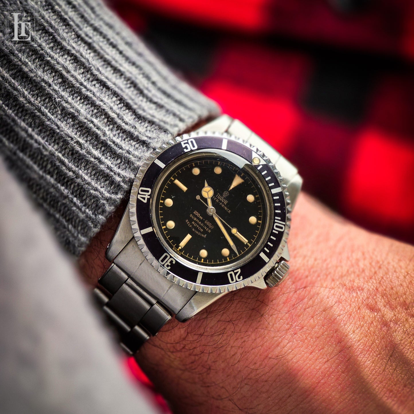 Tudor Submariner 7928 minuteria chiusa cornino gilt exclamation point