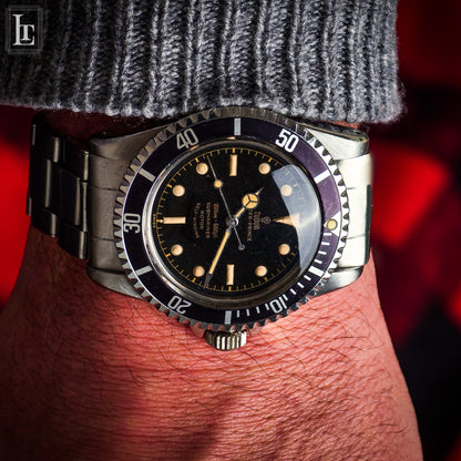 Tudor Submariner 7928 minuteria chiusa cornino gilt exclamation point