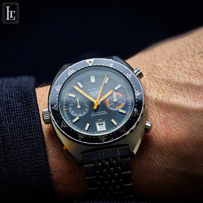 Heuer Autavia  Chronograph “Orange Boy” black