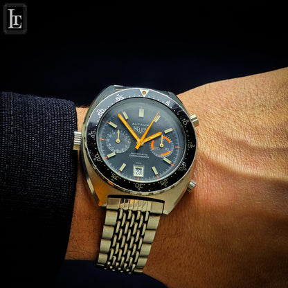 Heuer Autavia  Chronograph “Orange Boy” black