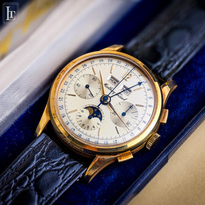 Mathey-Tissot Triple Calendar Moon chronograph yg NOS
