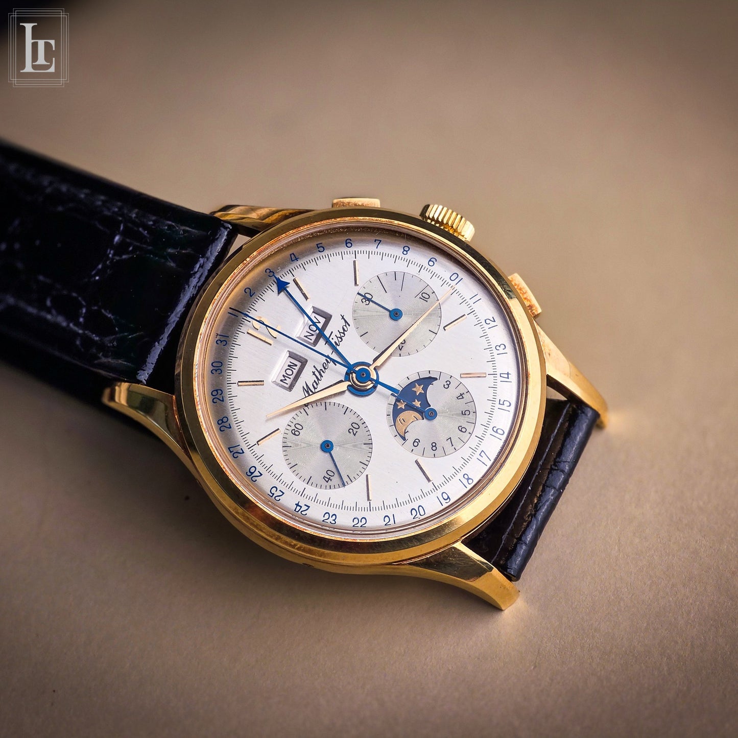 Mathey-Tissot Triple Calendar Moon chronograph yg NOS