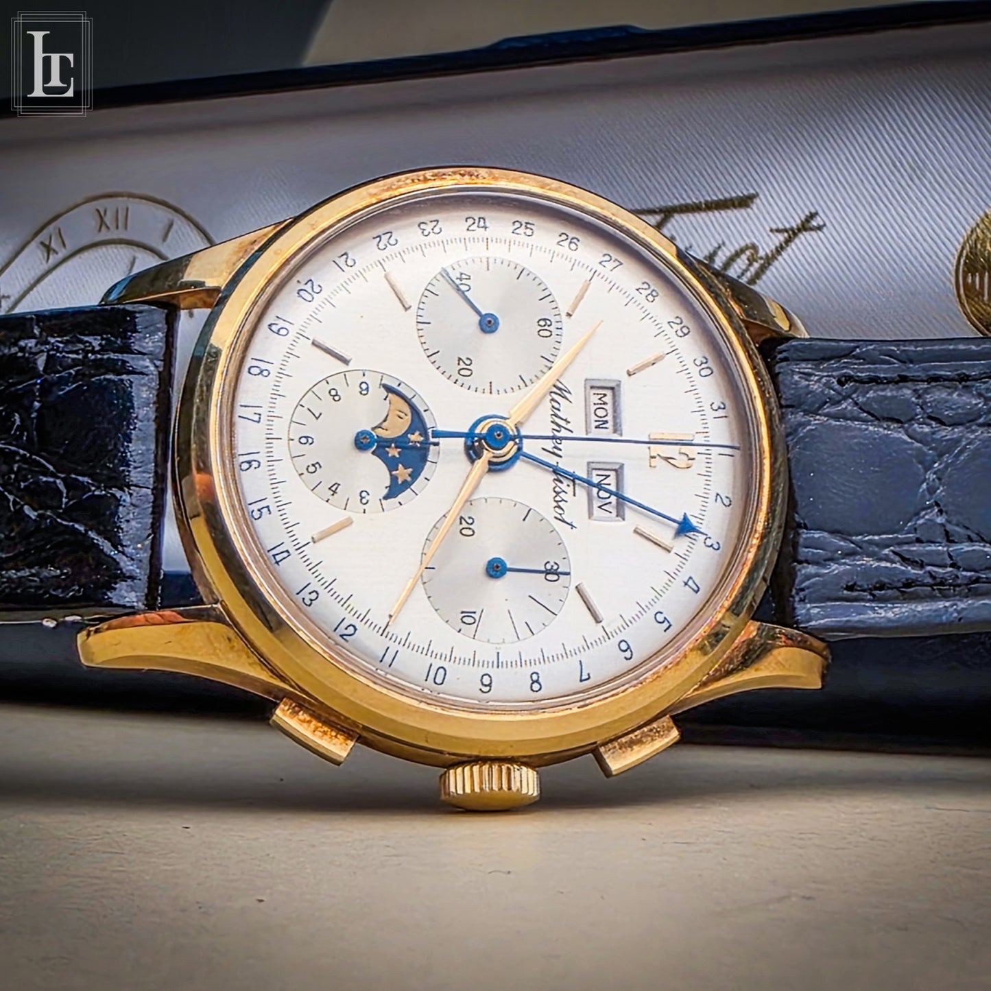 Mathey-Tissot Triple Calendar Moon chronograph yg NOS