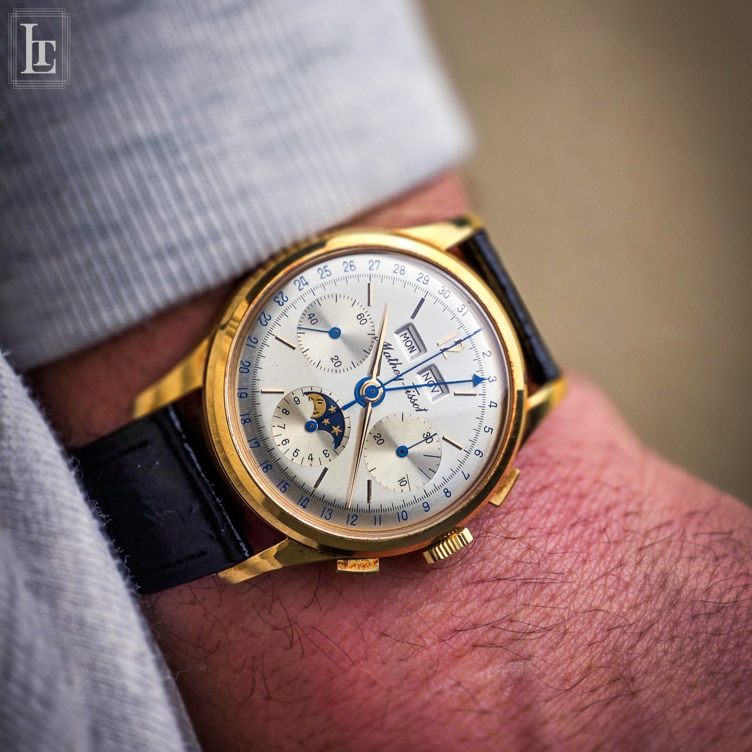 特価Triple Calendar Moonphase GOLD IP BLUE Mathey Tissot Triple Calendar Moonphase NOS – Luxo Time Firenze