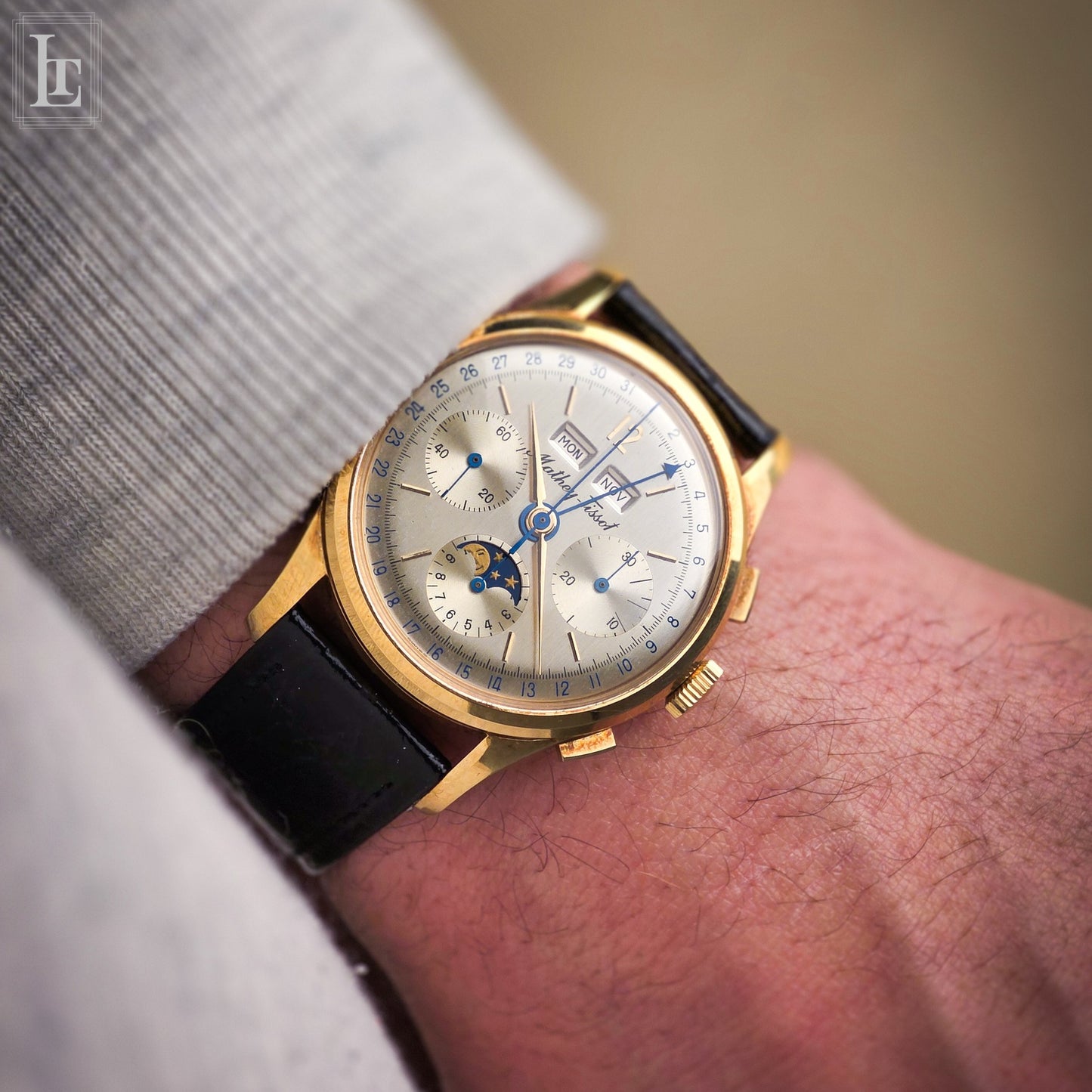 Mathey-Tissot Triple Calendar Moon chronograph yg NOS