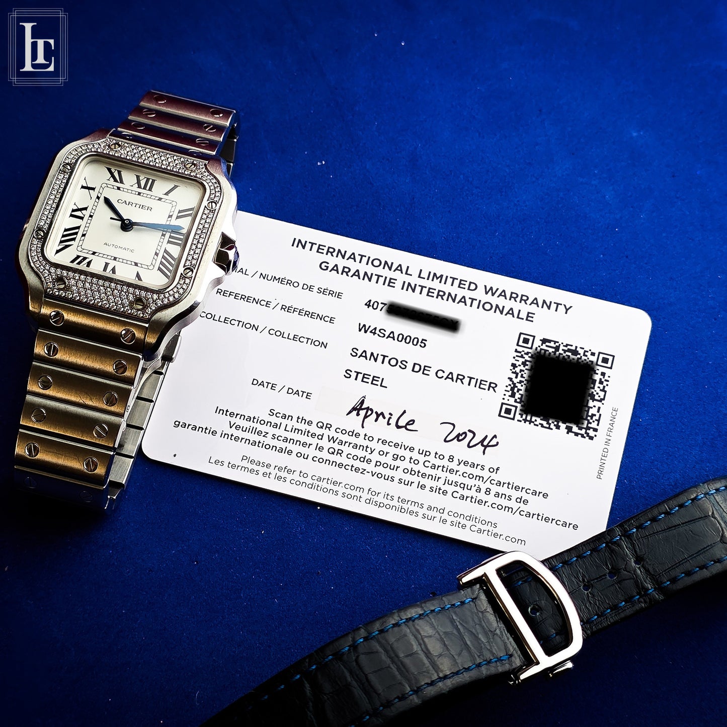 Cartier Santos Automatic brilliant-cut diamonds