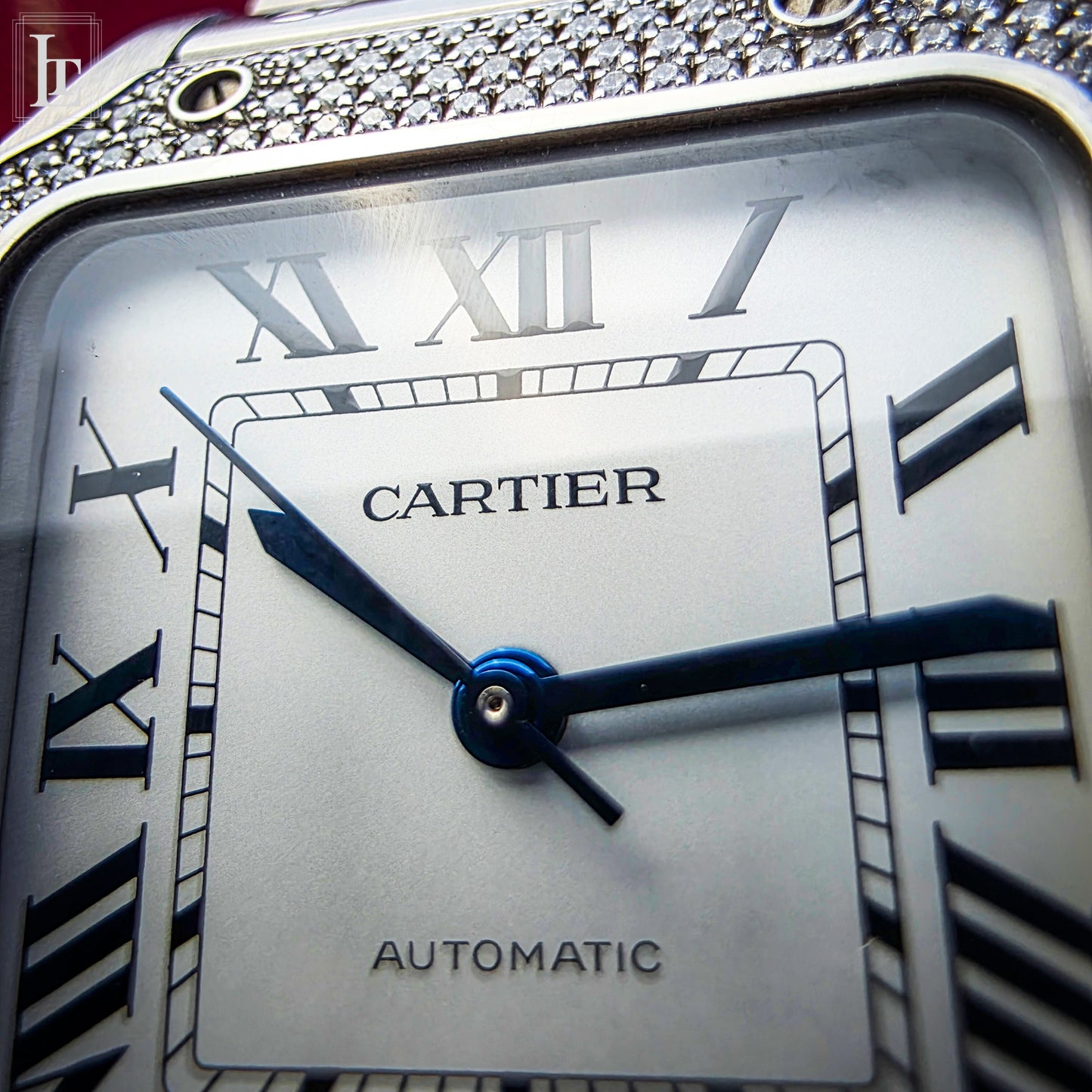 Cartier Santos Automatic brilliant-cut diamonds