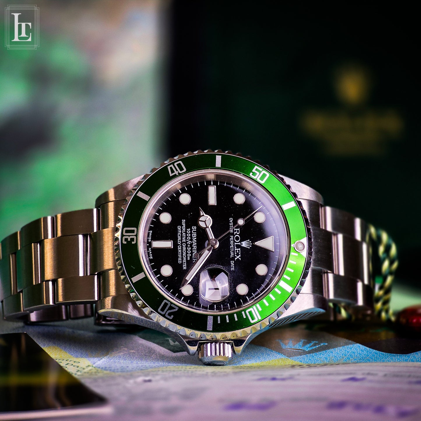 Rolex Submariner 16610 LV "Kermit" fat 4