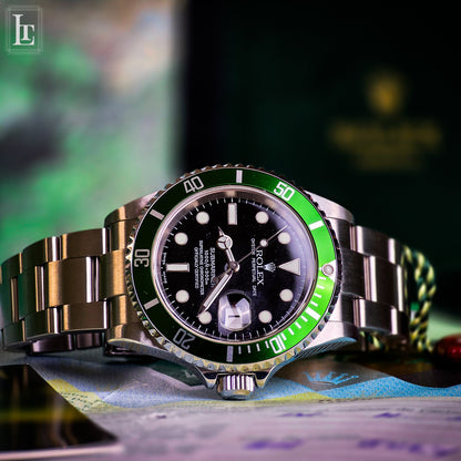 Rolex Submariner 16610 LV "Kermit" fat 4