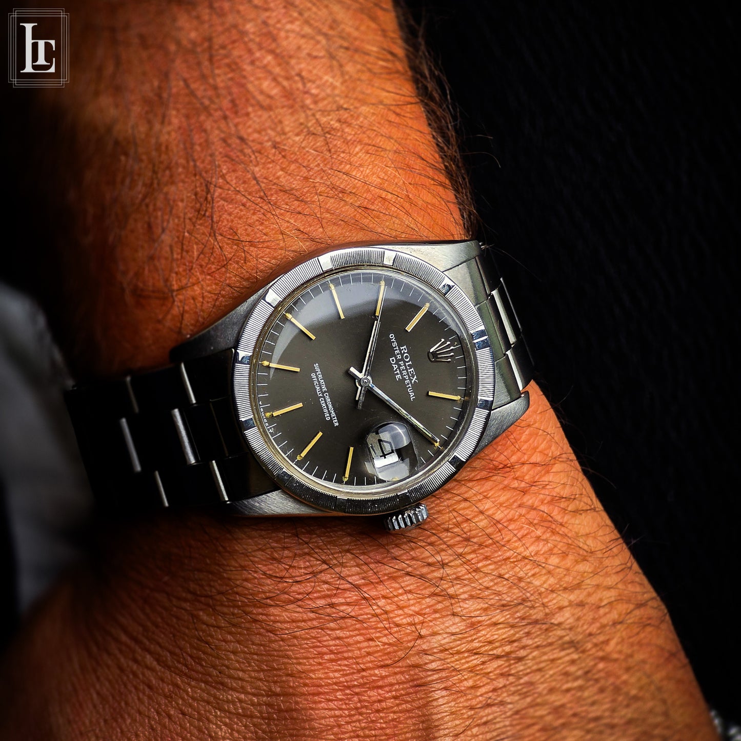 Rolex Date Engine Bezel 1501 grigio