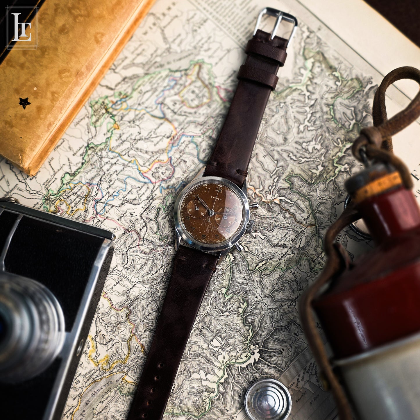 Zenith cronografo EP militare marrone 
