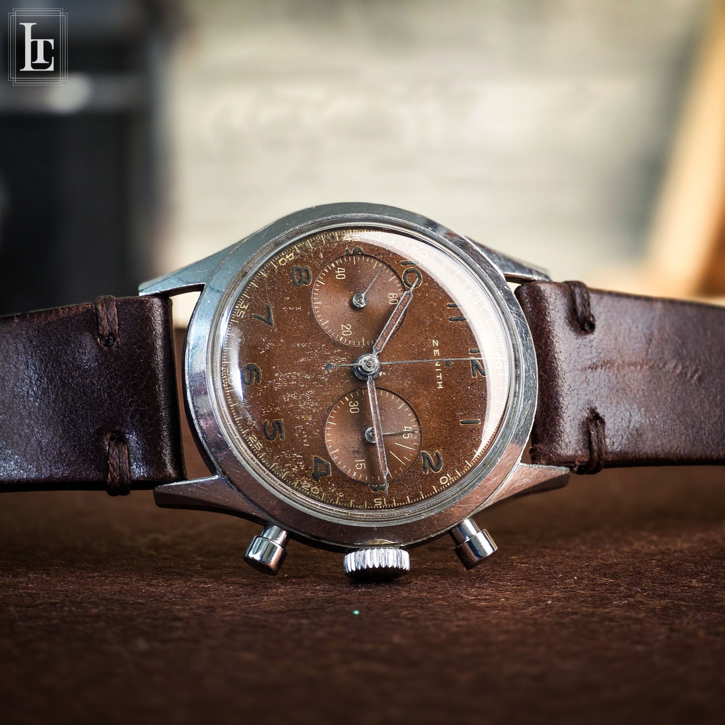 Zenith cronografo EP militare marrone 