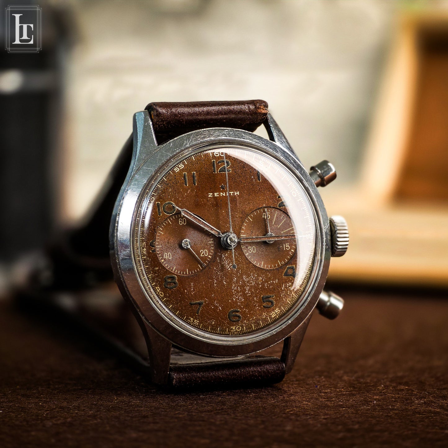 Zenith cronografo EP militare marrone 