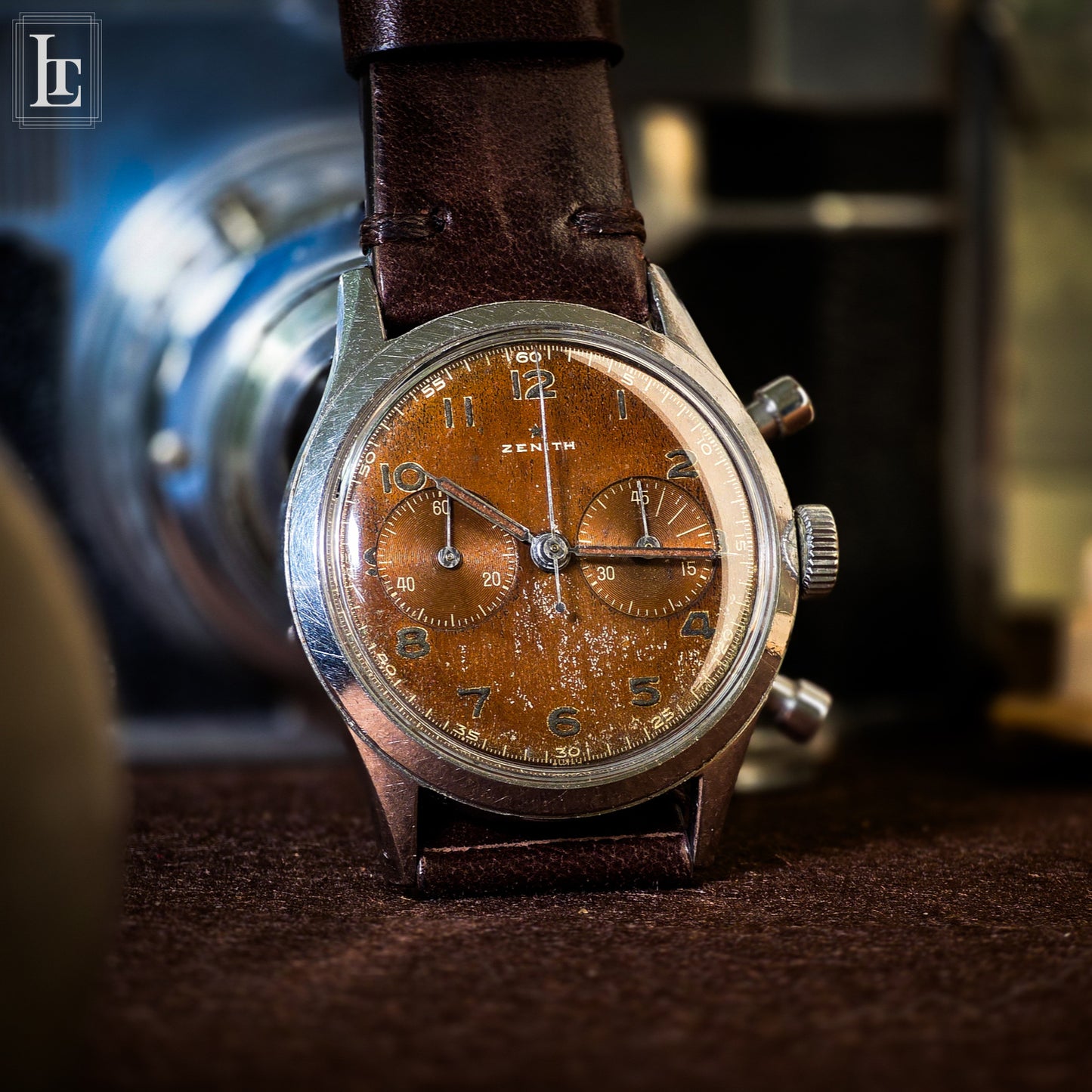 Zenith cronografo EP militare marrone 