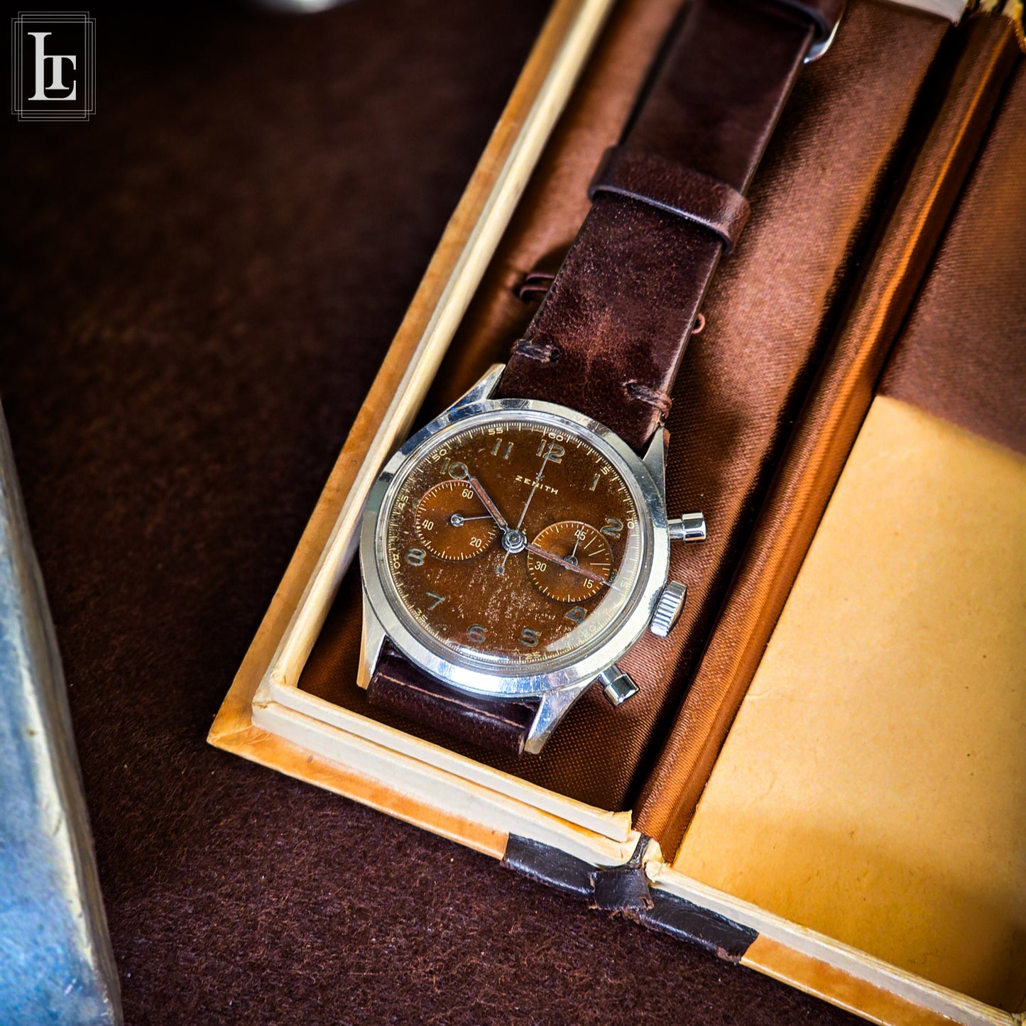 Zenith cronografo EP militare marrone 