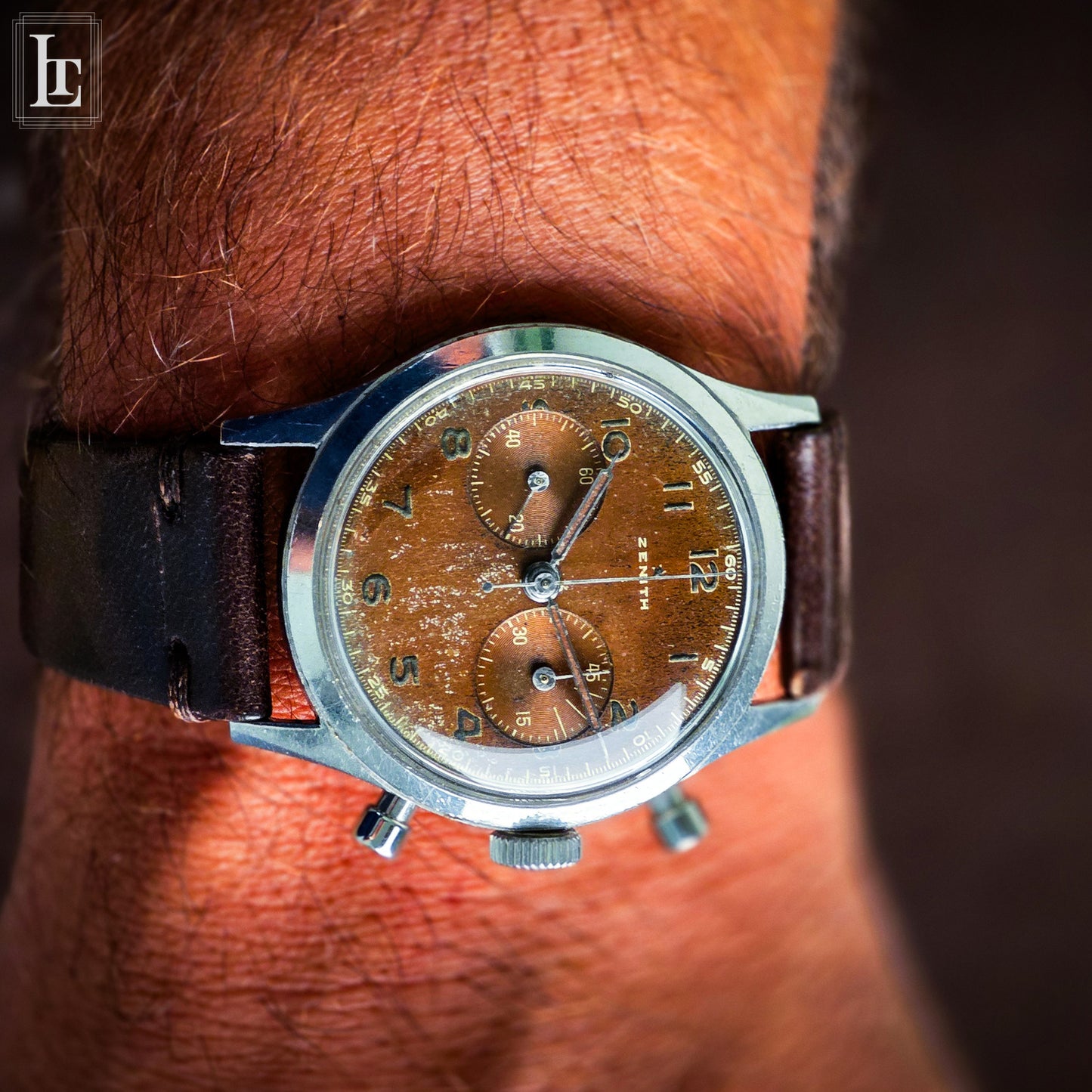 Zenith cronografo EP militare marrone 