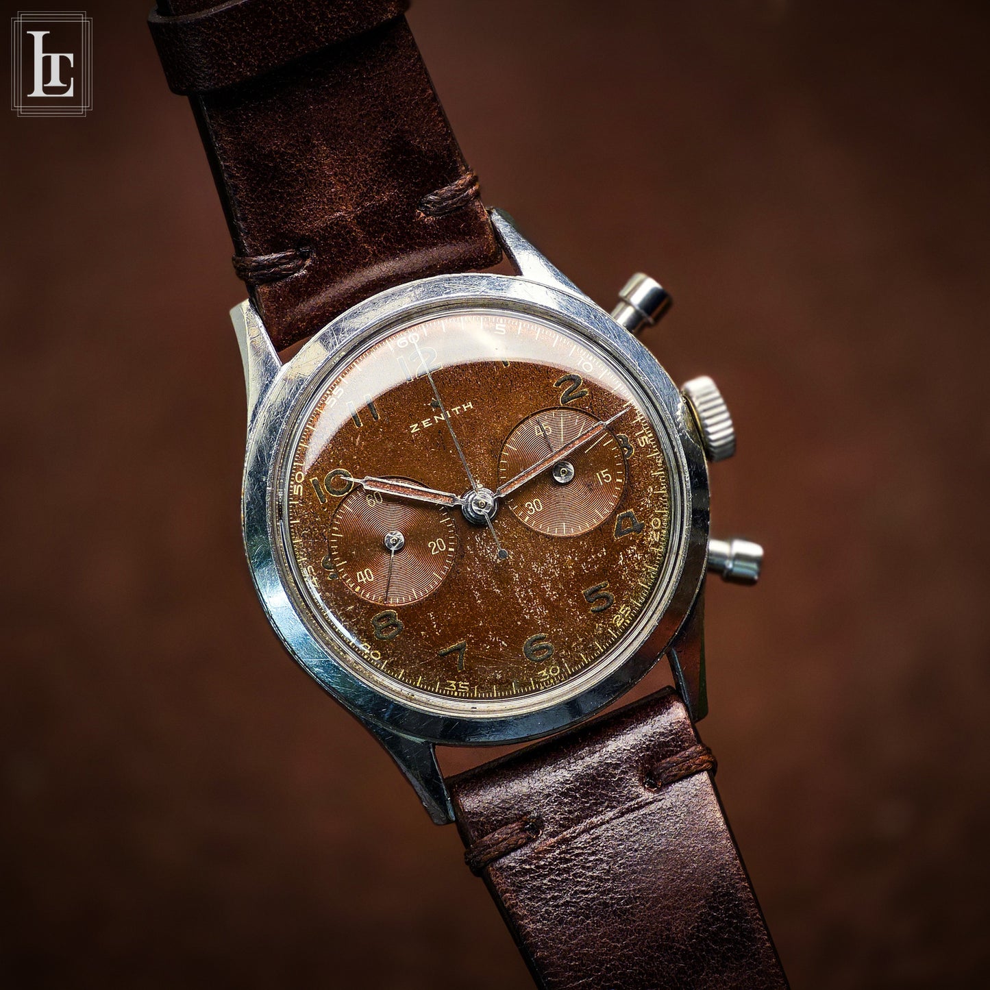 Zenith cronografo EP militare marrone 