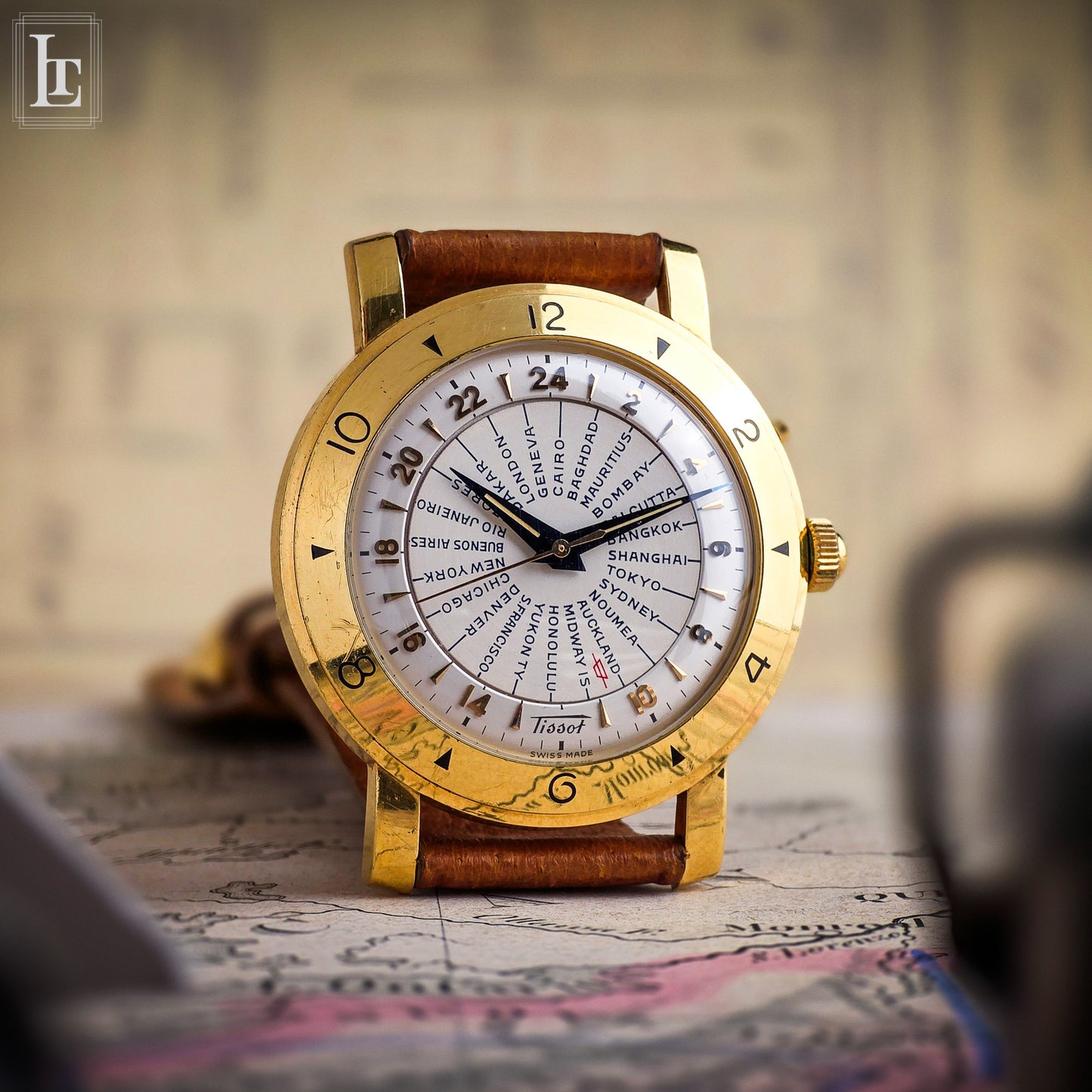 Tissot World Time OR4001 gold