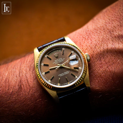 Rolex Day-Date 18038 brown