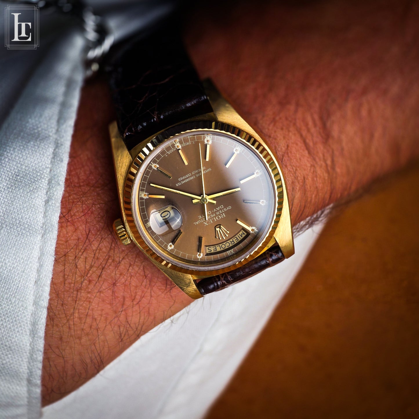 Rolex Day-Date 18038 brown