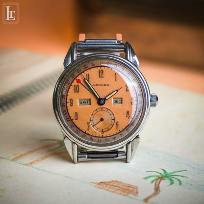Movado Calendograph Salmon