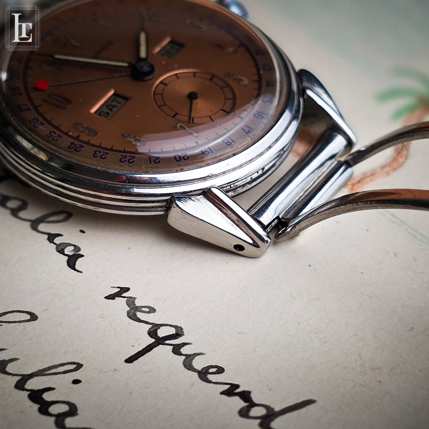Movado Calendograph Salmon