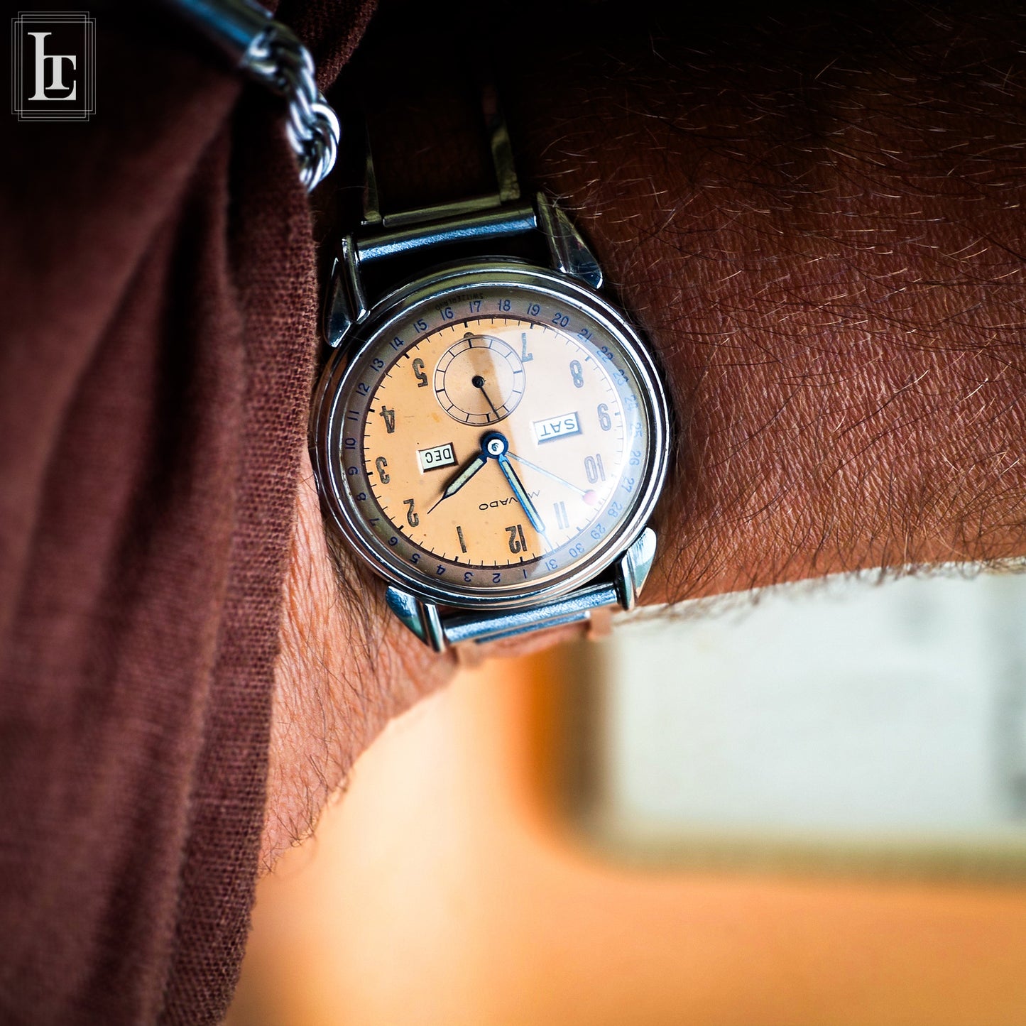 Movado Calendograph Salmon
