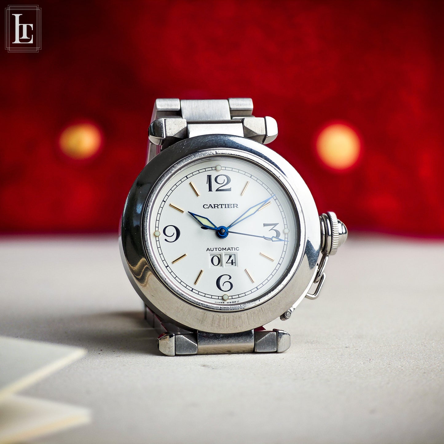 Cartier Pasha Ref. 2475 Gran Data white