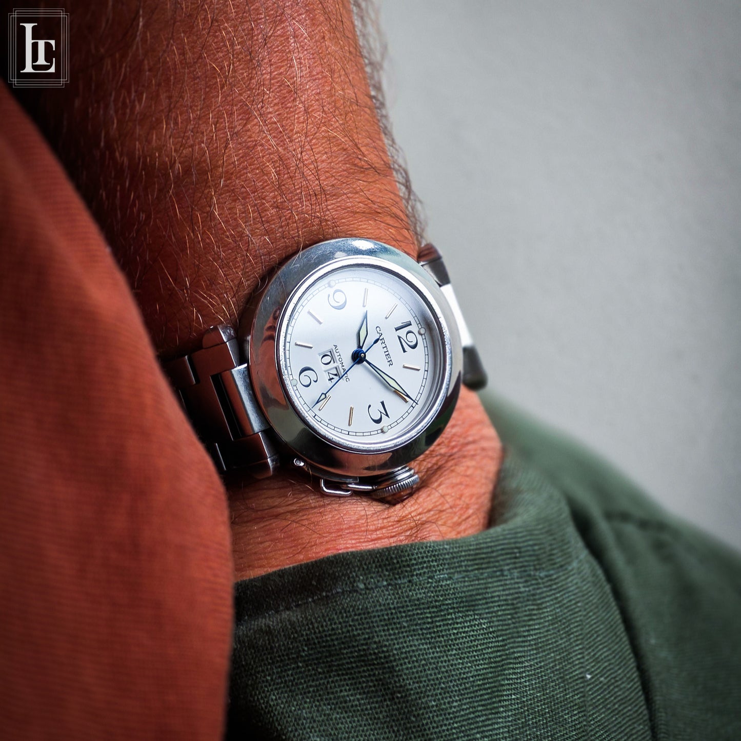 Cartier Pasha Ref. 2475 Gran Data white